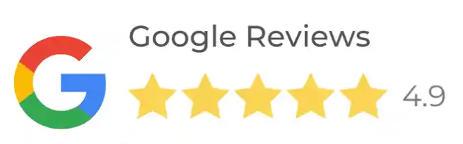 Google Reviews average score 4.9